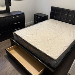 Full Bedroom Set With Mattress And 1 Nightstand Dresser And Mirror . Free Installation All New Furniture And Free Deliveries 