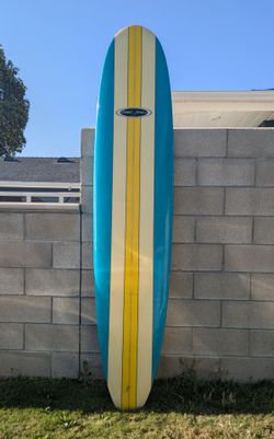 Bruce Jones Longboard Surfboard 8'6" w Rainbow Wingnut Fin