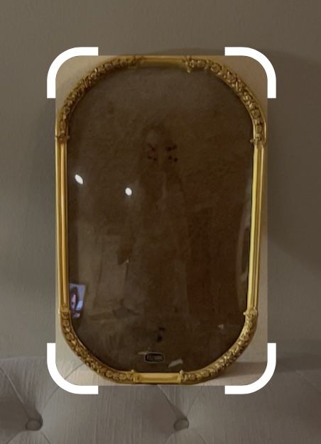 Antique Curved Glass 24K Gold Photo Frames 