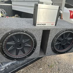 470$ Subwoofers Kickers Comp VR 12" with Amp Kicker KX 800.1