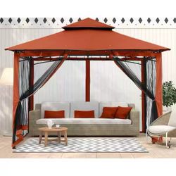10x10 Gazebo Steel Frame Gazebos for Patios, 