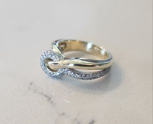 Breuning GmbH 14K Yellow Gold Natural (62) Natural Diamond Knot Ring