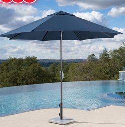 Sunvilla 10' Round Solar LED Market Umbrella