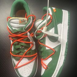 Nike Dunk Low Off White Green Size 9.5 New