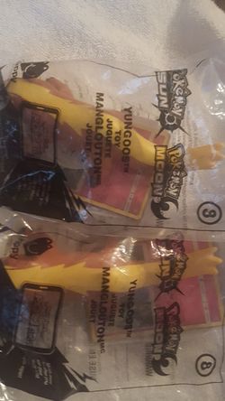 2 new, Unopened, McDonald's Pokemon happy meal toys...both #8 Yungoos (T)