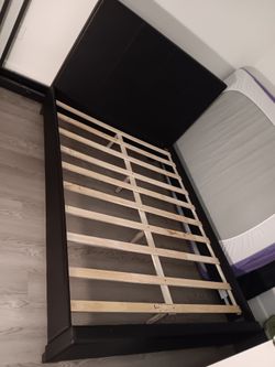 New FULL SIZE Headboard frame Black Leather-like