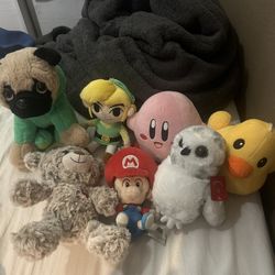 Stuffed Plush Toys (Super Mario, Zelda, Kirby, animals)