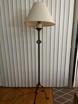 Floor Lamp with Cream Shade