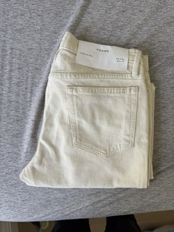 Frame White Cream Jeans 33 NWT Slim