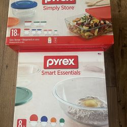New Pyrex Simply Store & Smart Essentials Glass Ware