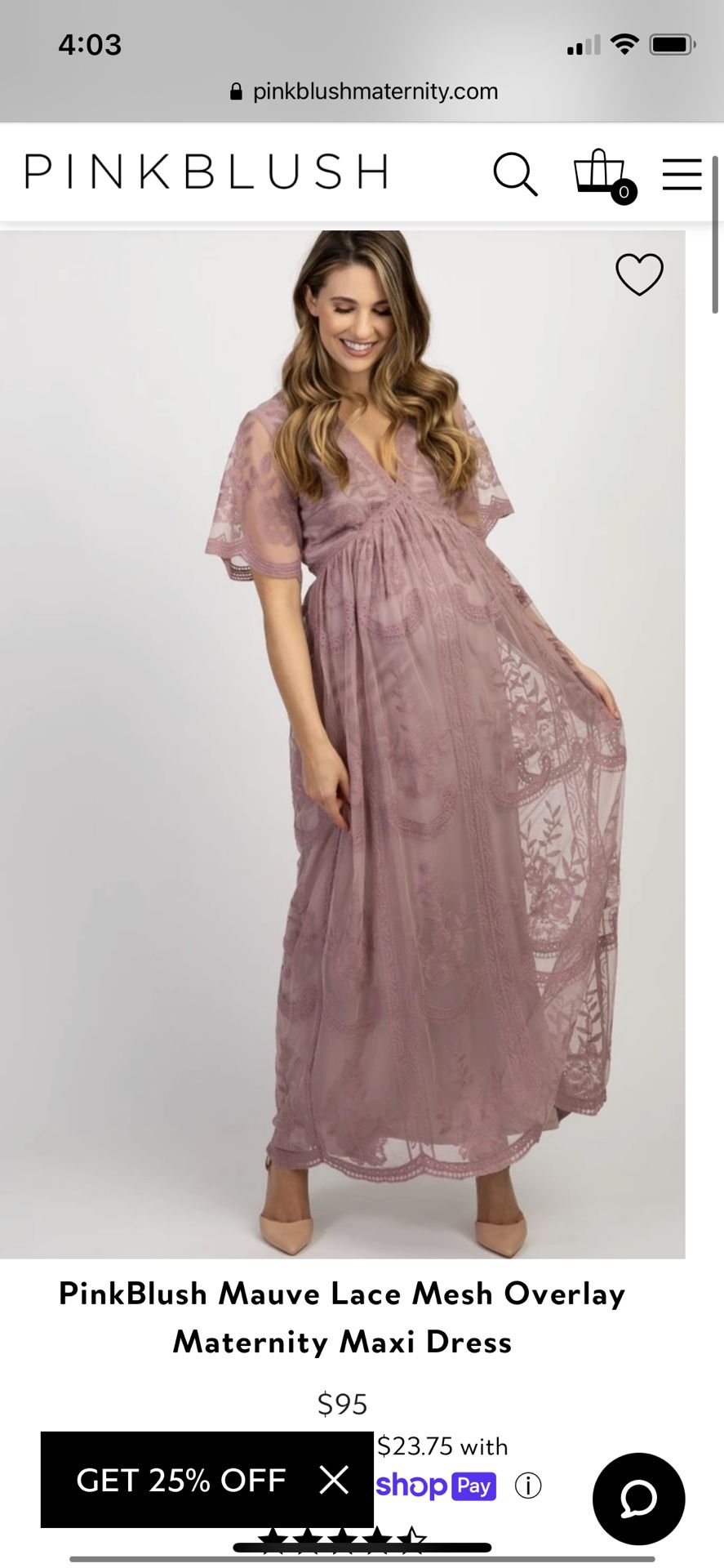 Pink Blush Maternity Dress 