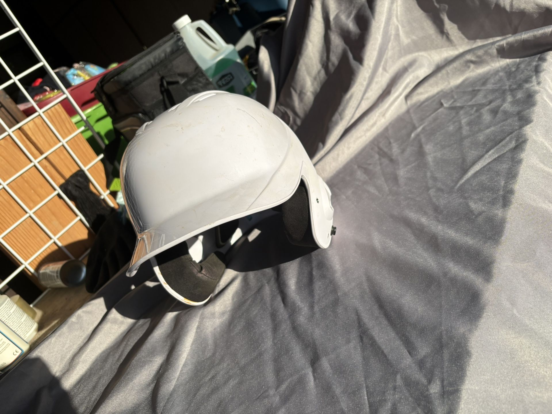 White softball Helmet Without face Guard