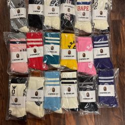 Bape socks Supreme denim tears vlone asics nike jordan adidas