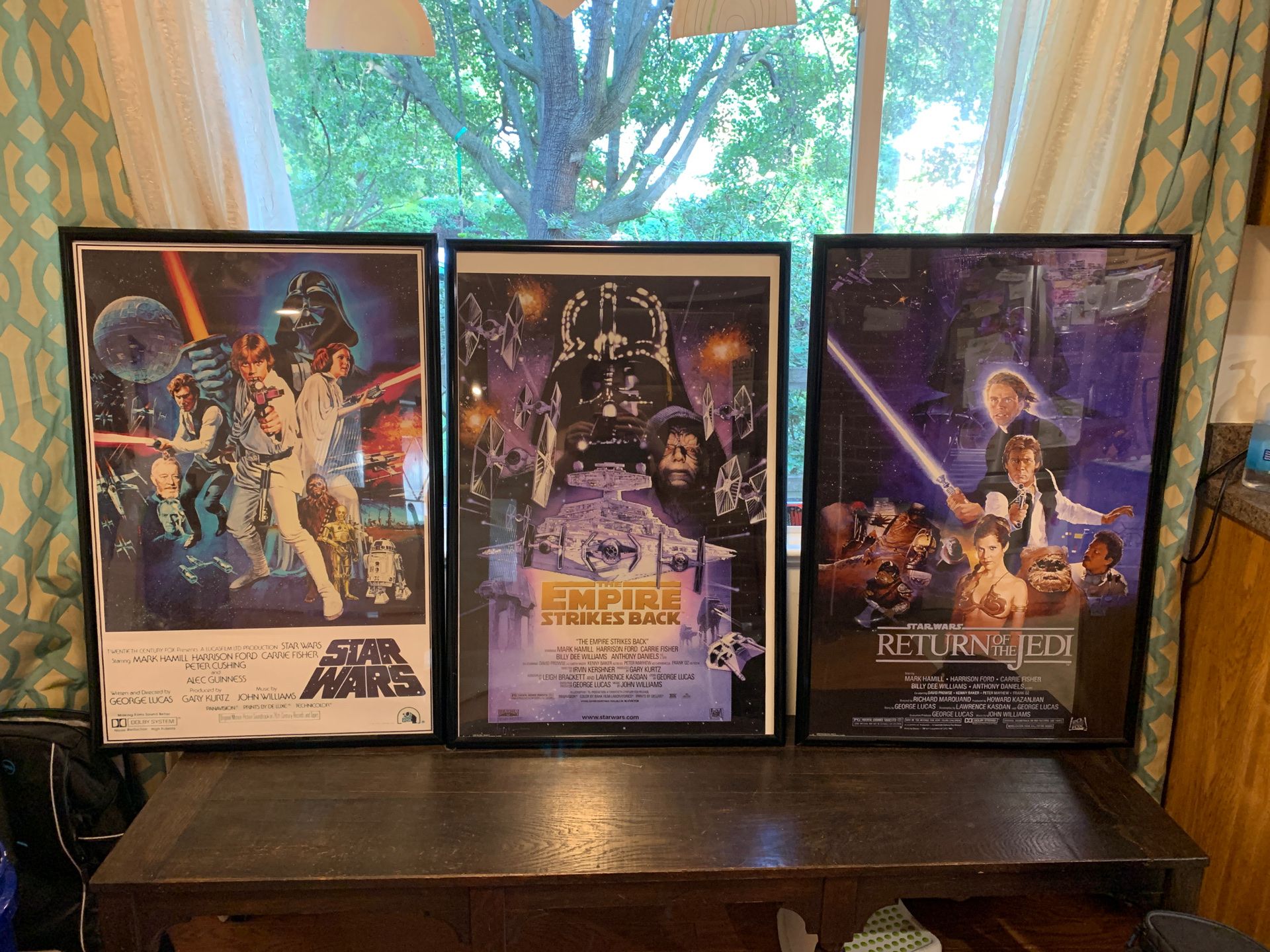 Framed Star Wars posters (not vintage)