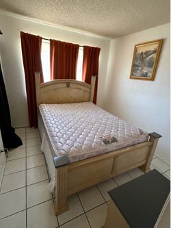 Bed frame and nightstand