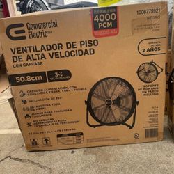 Commercial Electric 20 in. 3-Speed High Velocity Shroud Floor Fan