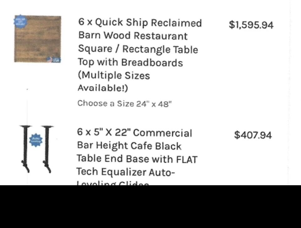 Bar Height Barn Wood Tables