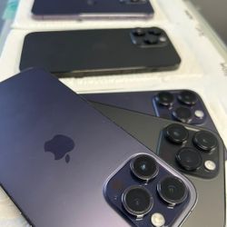 iPhone 14 Pro Max Unlocked 128Gb Black And Purple Comes With AirPods For Free 