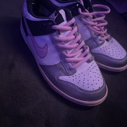 Nike Dunk Low GS 'White Perfect Pink' Sneakers Size 4.5 Y Girls