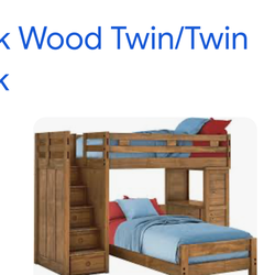 Bunk bed with desk and stair drawer