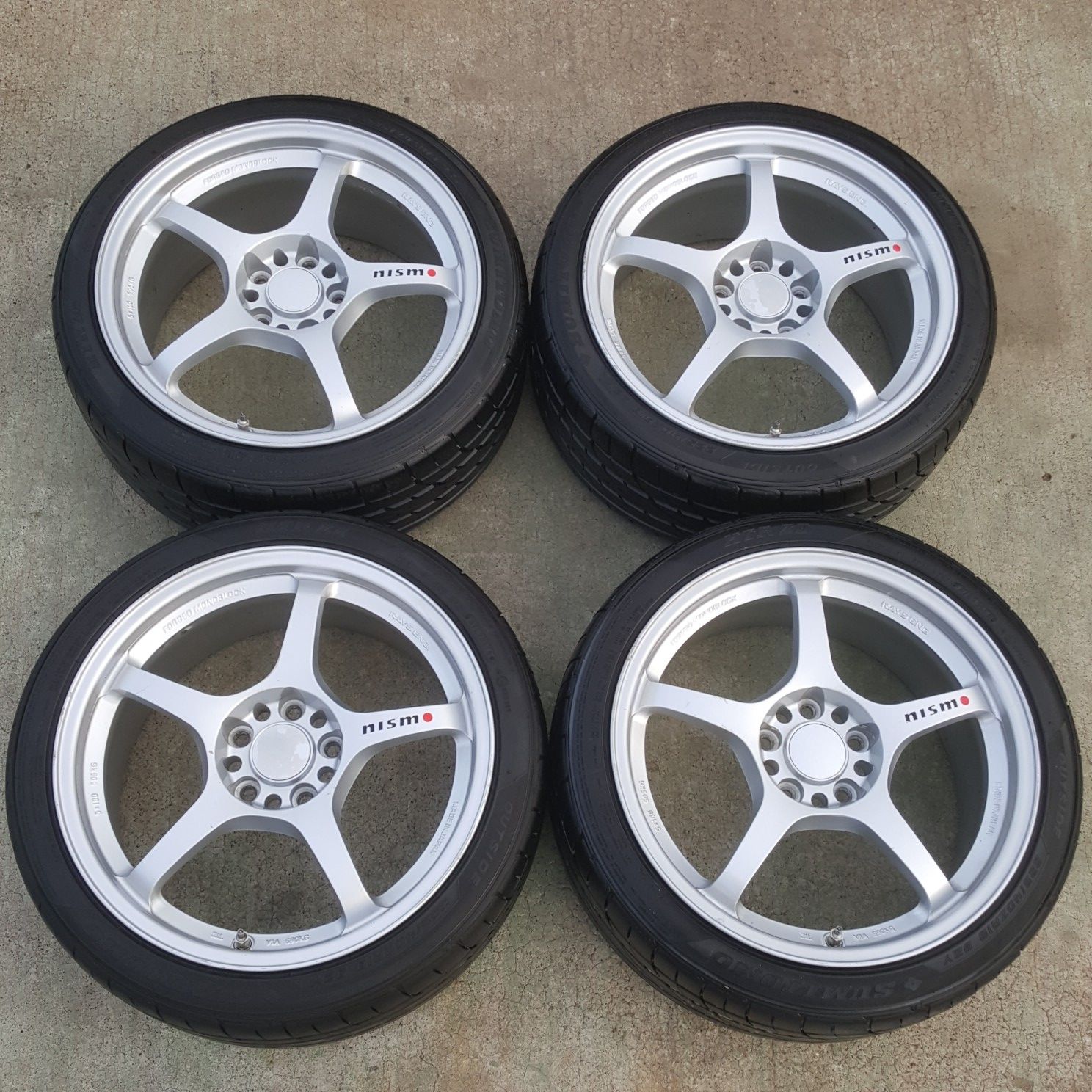18" GramLights 57F FORGED RAYS VOLK wheels Rims NISMO 5x114.3
