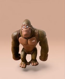 Bamba Gorilla Jointed Action Figure Rainforest Cafe RFC 2000 Brown 4”