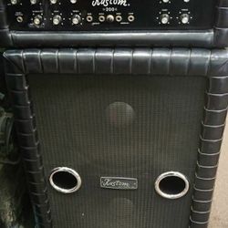 VINTAGE Kustom 200 head with CTS double 15 speaker USED TESTED