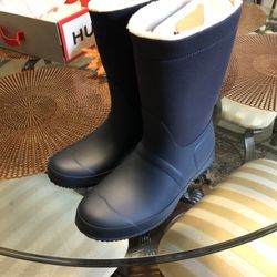 Hunter boots store navy sale