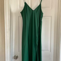 Green Silk Dress