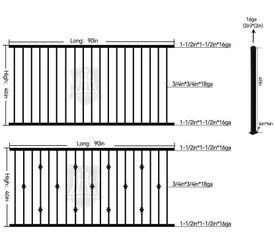 3.5' high fence panel  $72/pc