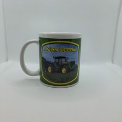 John Deere Coffee Mug Double Sided Tractor Cup Agriculture Memorabilia Farming