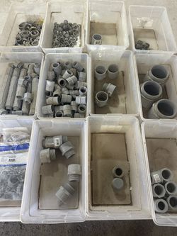 HUGE LOT* Plastic Conduit Couplings / Clamps / Adapters