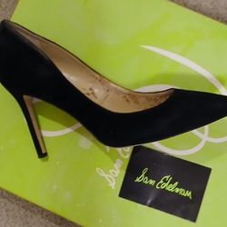 Sam Edelman Size 11US High Heel PUMPS BLACK SUEDE