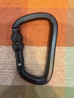 Black D-Shape Locking Carabiner