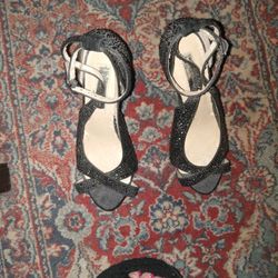 Sparkle  Riñestone Black Stilleto High Heel 👠  Sandles