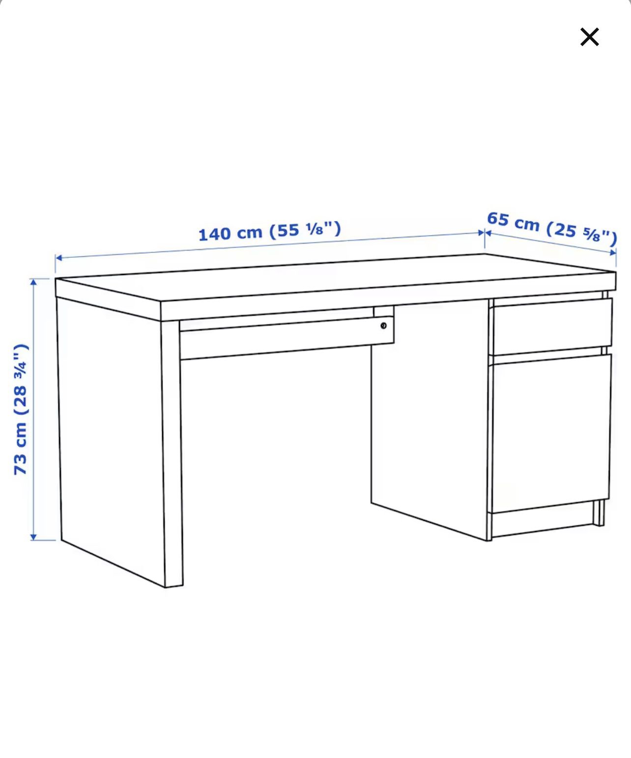 IKEA Desk with Drawer and Storage