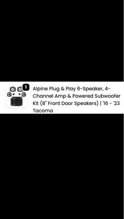 Alpine Plug & Play 6-Speaker, 4-Channel Amp & Powered Subwoofer Kit (8" Front Door Speakers)