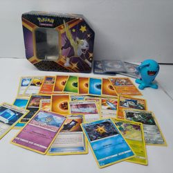 Lot Of Pokémon Cards 54 Total, Pokemon Box And Pokemon Figure