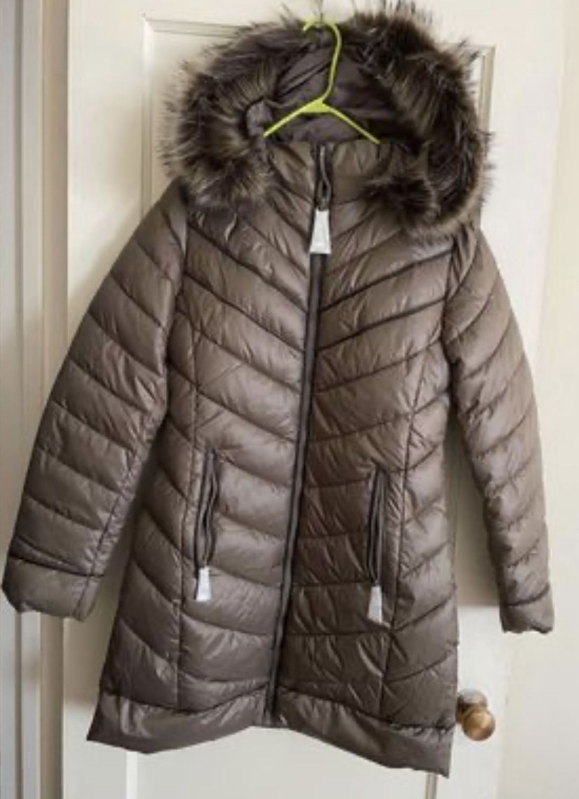 Puffer Jacket Women,Lightweight Padding Bubble Hooded Coat with Fur Collar Warmth Outerwear for Spring Fall Winter