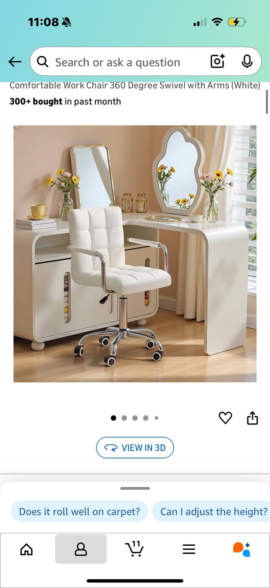 White Office Chair NEW IN BOX