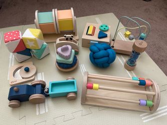 Educational Wooden Baby Toys, Montessori, Kiwico, Lovery
