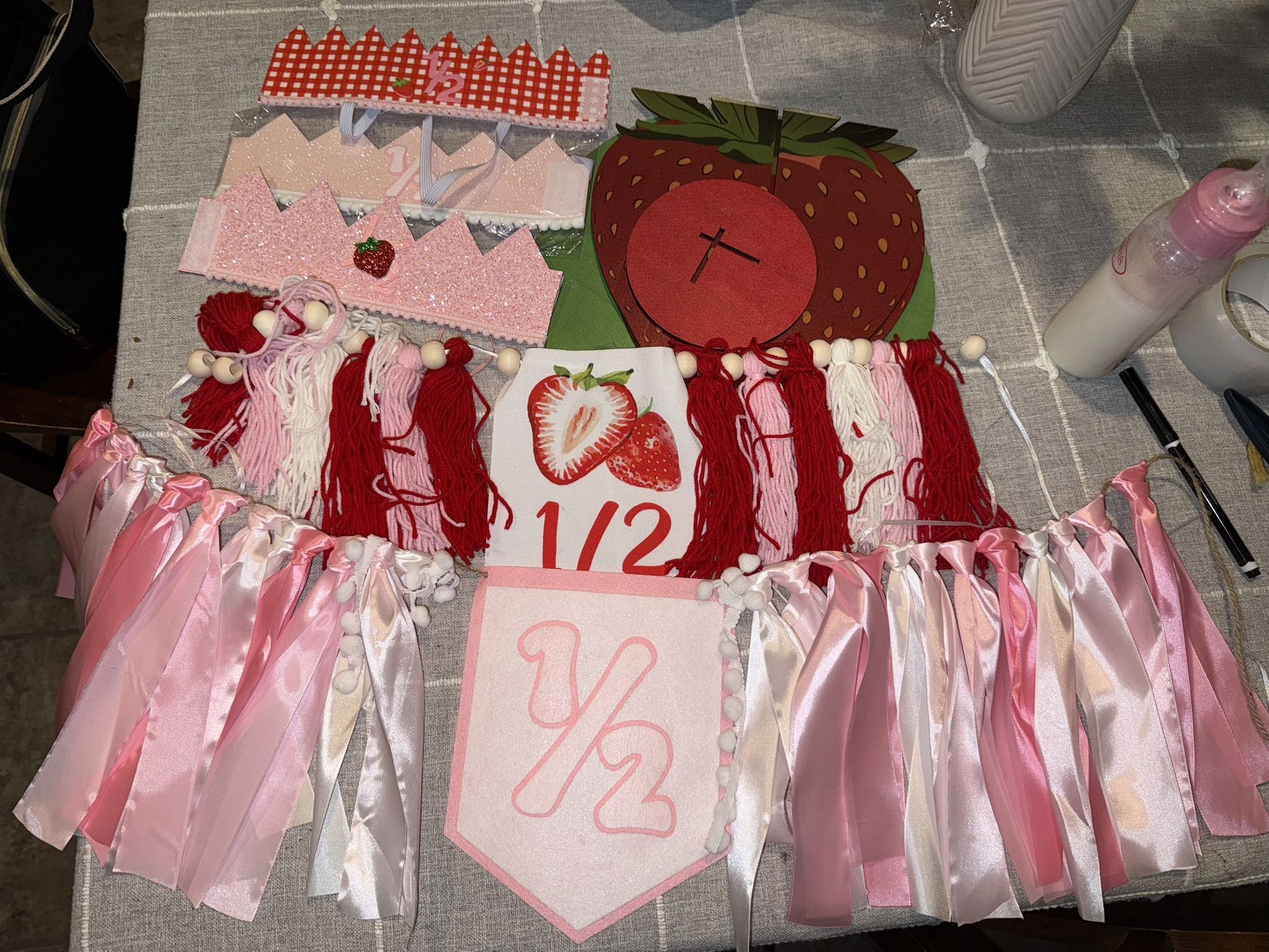 Baby Girl Half Birthday Decorations 