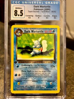 Pokemon Dark Wartortle 1st Edition Team Rocket 46/82 CGC 8.5 subgrades