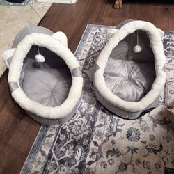 Two New Never Used Cat beds M And L