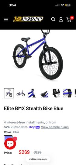 BMX elite with blue pegs