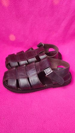 Dark Brown Leather  Sandals size 38 can fits size for  woman's 8-9 or men's size 6-7