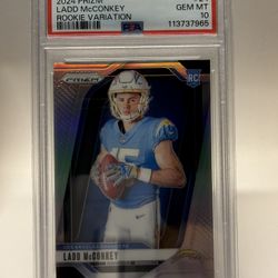 Ladd McConkey RC Variation Silver PSA 10
