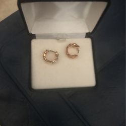 Gold Plated Silver Tiny Chips Diamonds Very Nice