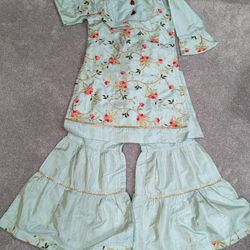 Girls Green Indian Dress