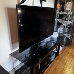 Black Glass TV Stand / Media Console